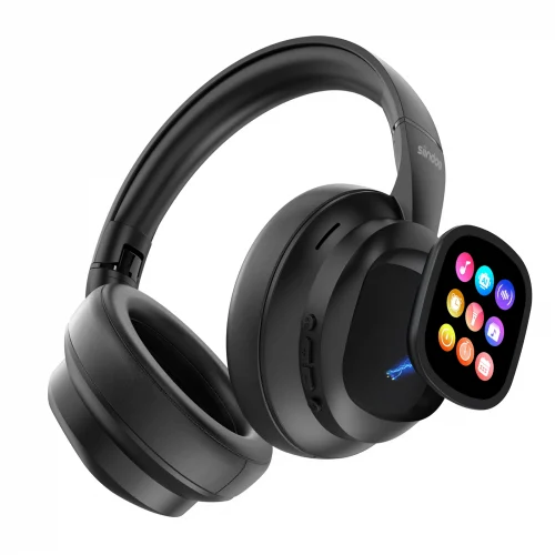 Siindoo Wireless Headphone with Detachable Full Color Touch Screen JH-822Plus AI Assistant Smart Chat Translation Function BT5.4