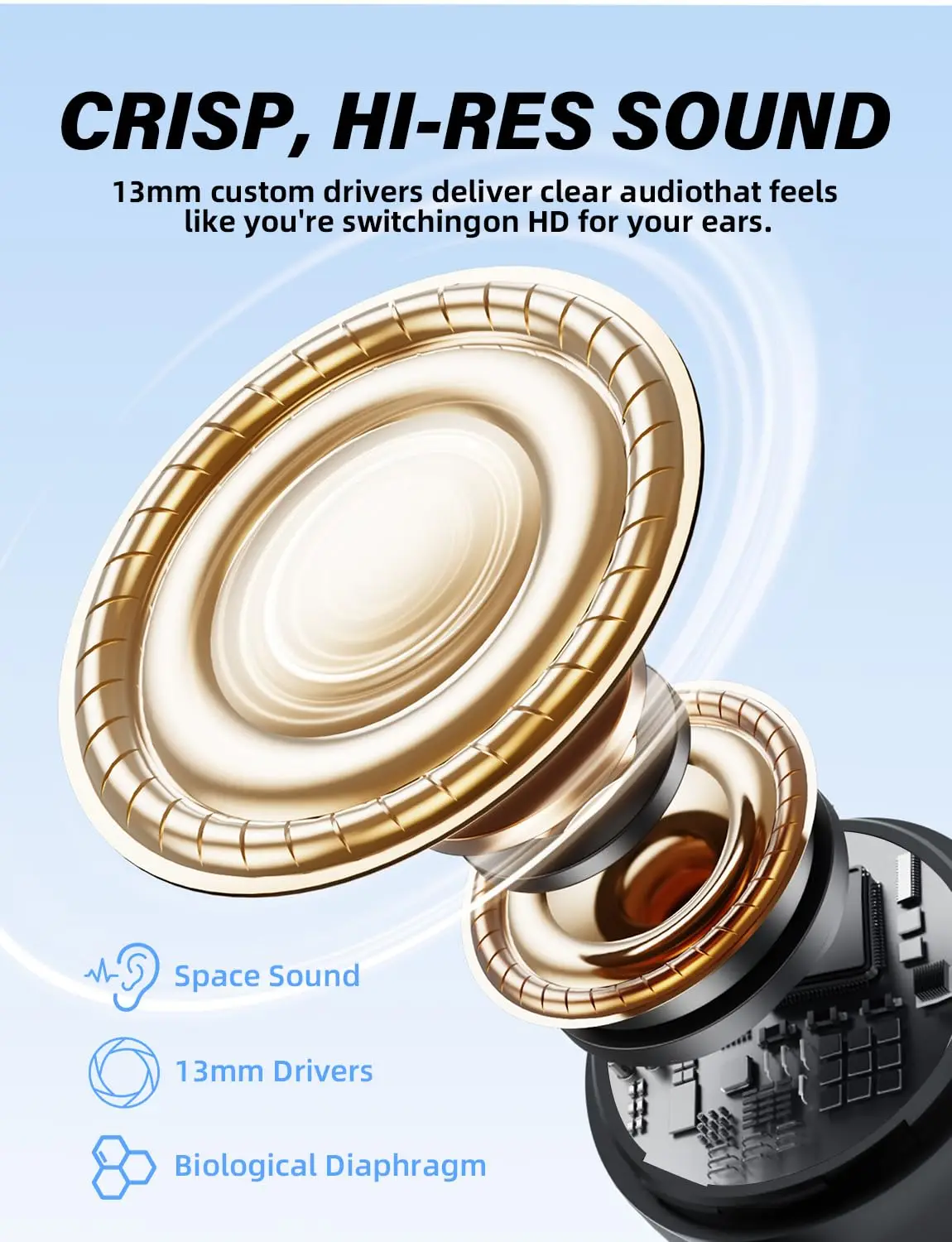 ONIKUMA T27 Earbuds Wireless Gaming with ENC Mic for PS5/4,Bluetooth Headphones for Phone, Pad, Laptop, Steam Deck, Switch - Image 5