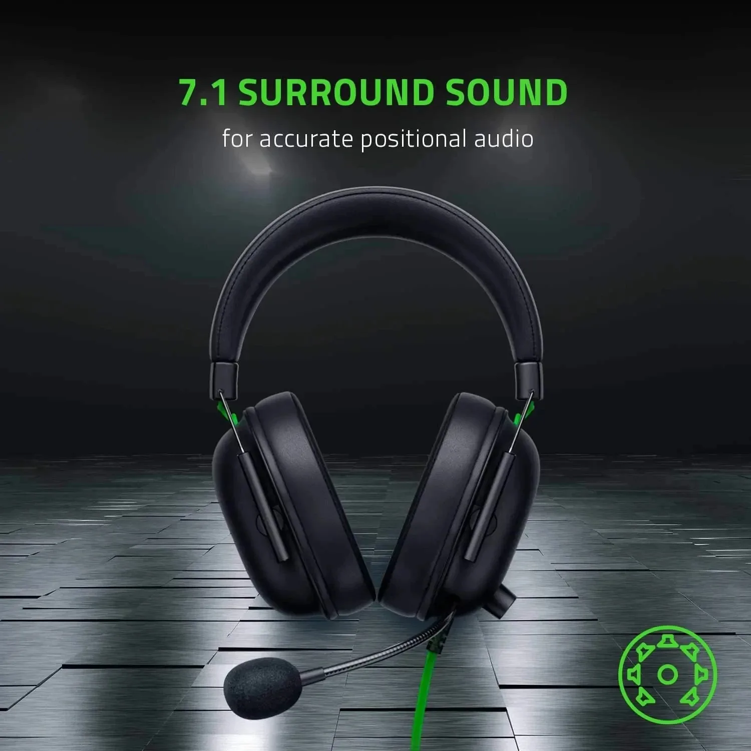 Razer BlackShark V2 X Wired Esports Headset Advanced Passive Noise Cancellation, 7.1 Surround Sound, Hyperclear Cardioid Mic - Image 6